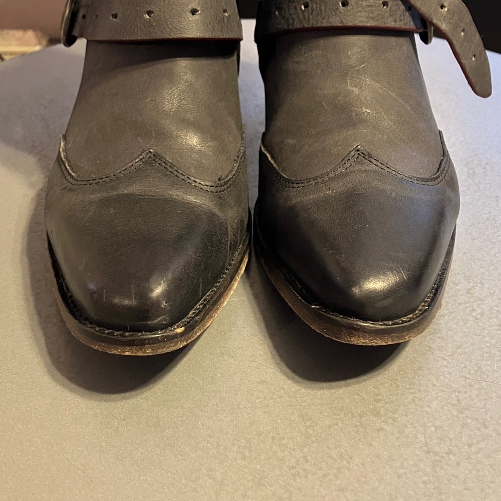 John Fluevog Ruth Double Buckle Ankle Boot - Picture 5 of 8